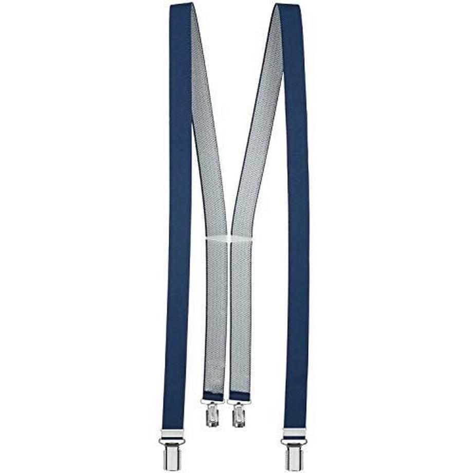 Hosenträger Dunkel mit 4 stabilen Clips - 25mm breit