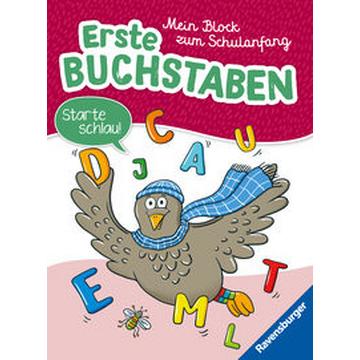 Ravensburger Mein Block zum Schulanfang: Erste Buchstaben - Rätselblock ab 6 Jahre - Buchstaben lernen