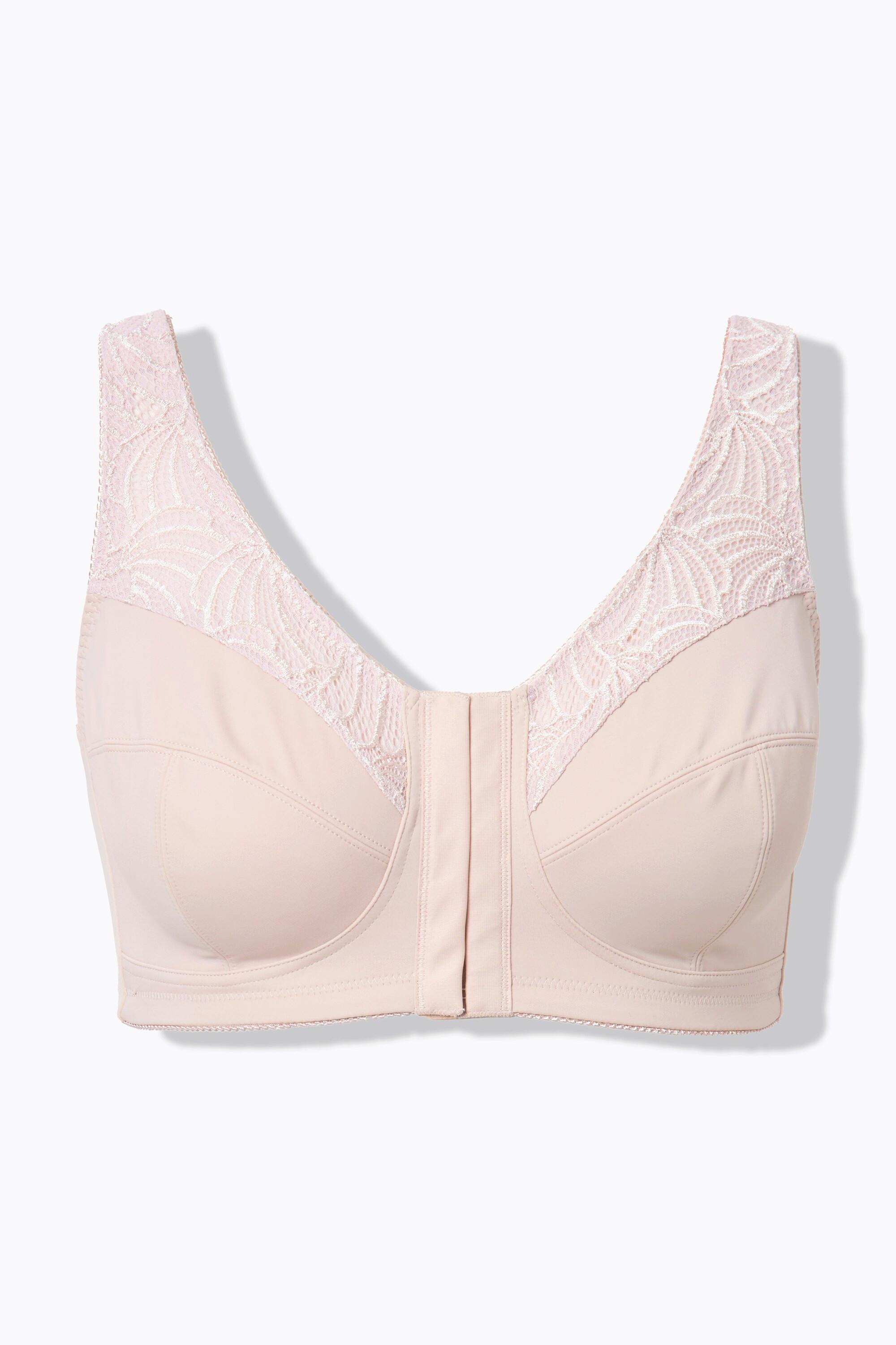 Ulla Popken  Reggiseno sostenitivo modello Kelly con chiusura anteriore e senza ferretto, coppa C-D 