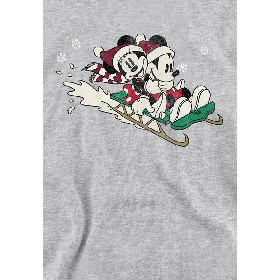 Disney  Sledding For Christmas Felpa Con Cappuccio Topolino E Minnie Mouse Erica 