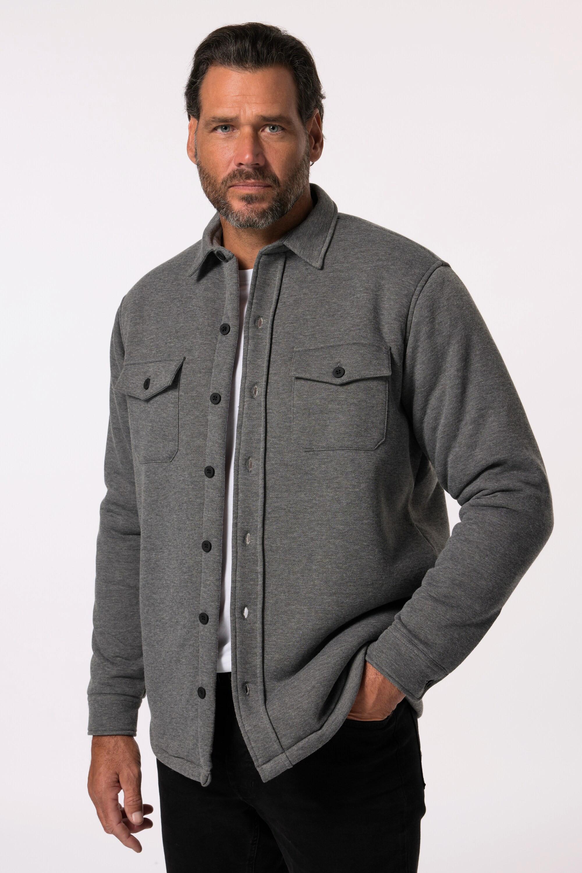 JP1880 Overshirt in felpa con fodera di pelliccia sintetica  