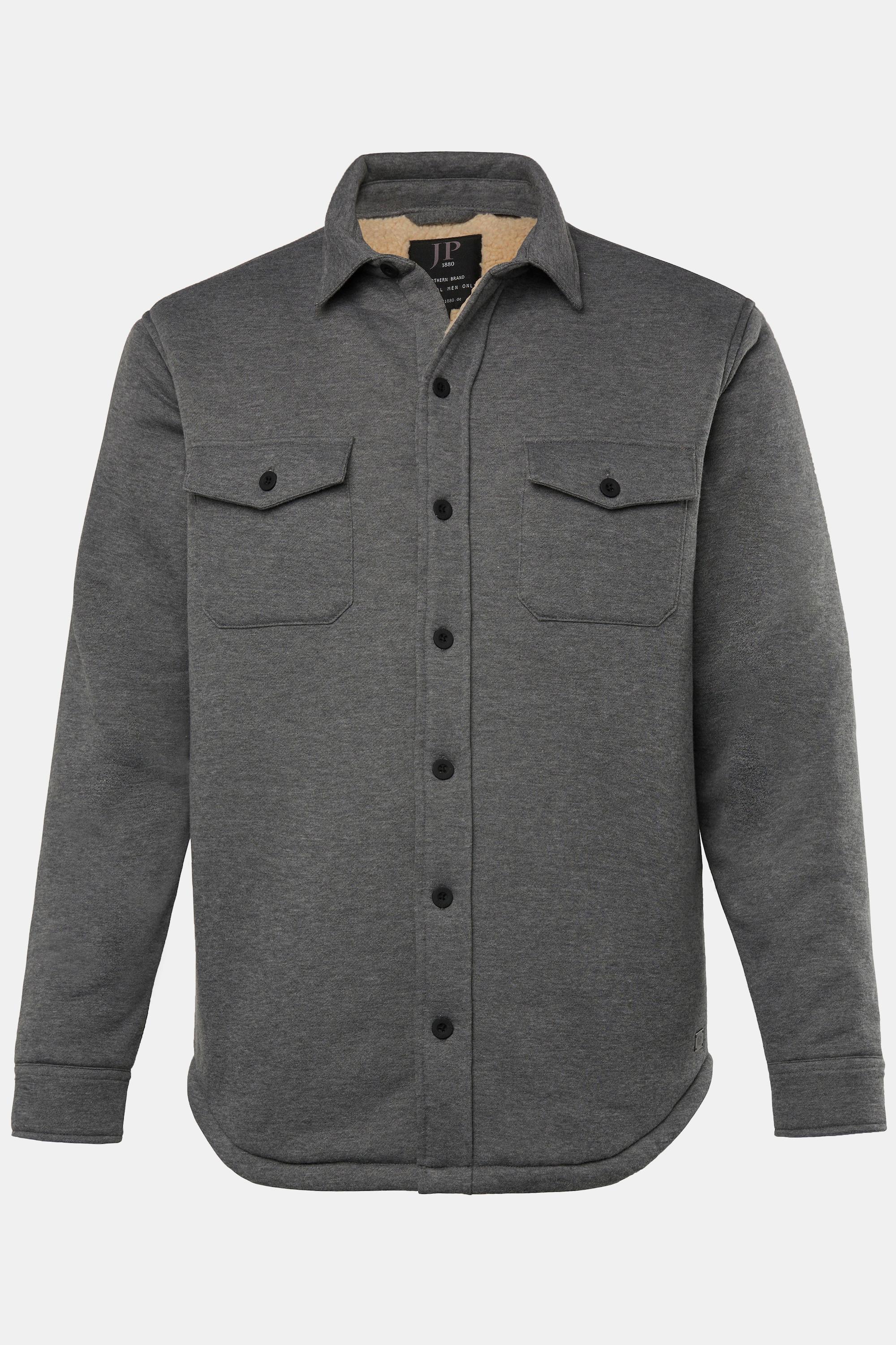 JP1880 Overshirt in felpa con fodera di pelliccia sintetica  