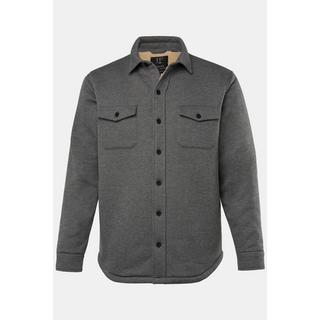 JP1880  Overshirt in felpa con fodera di pelliccia sintetica, fino alla tg. 7XL 