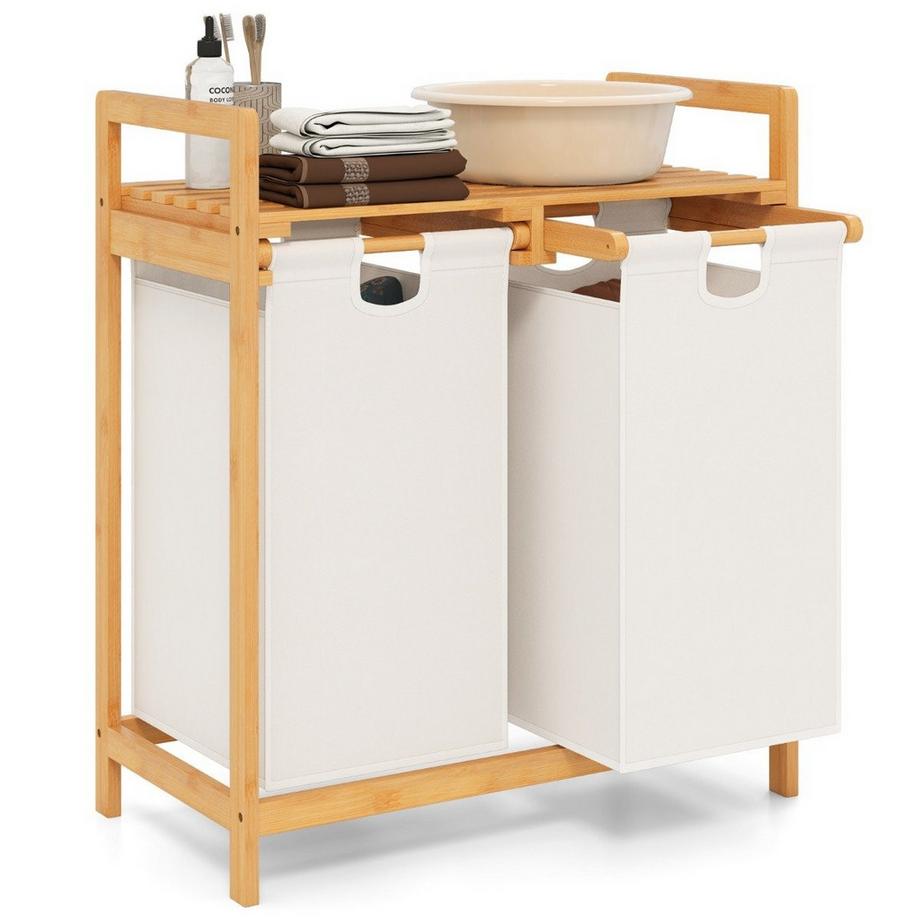 Northix Cesto portabiancheria con 2 scomparti  