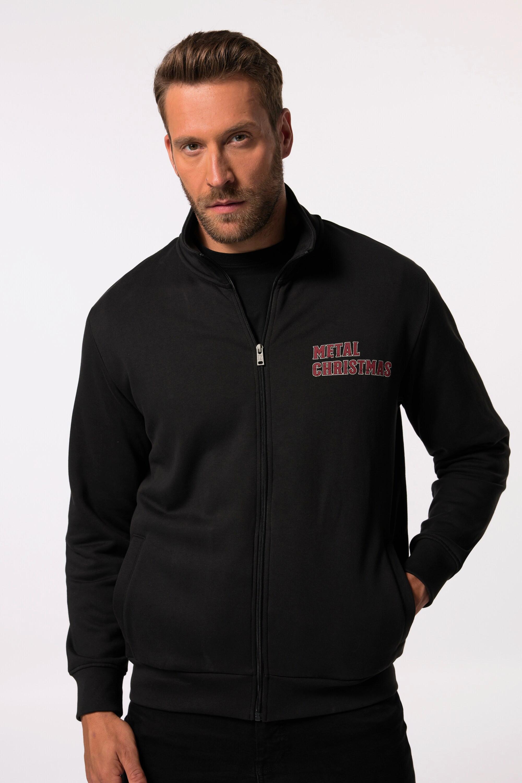 JP1880 Veste de Noël en molleton Col Montant avec Imprimé au Dos  