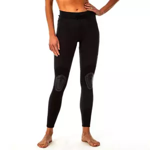 Leggings UV-Schutz Surfen 900 Neopreneinsätze Damen schwarz