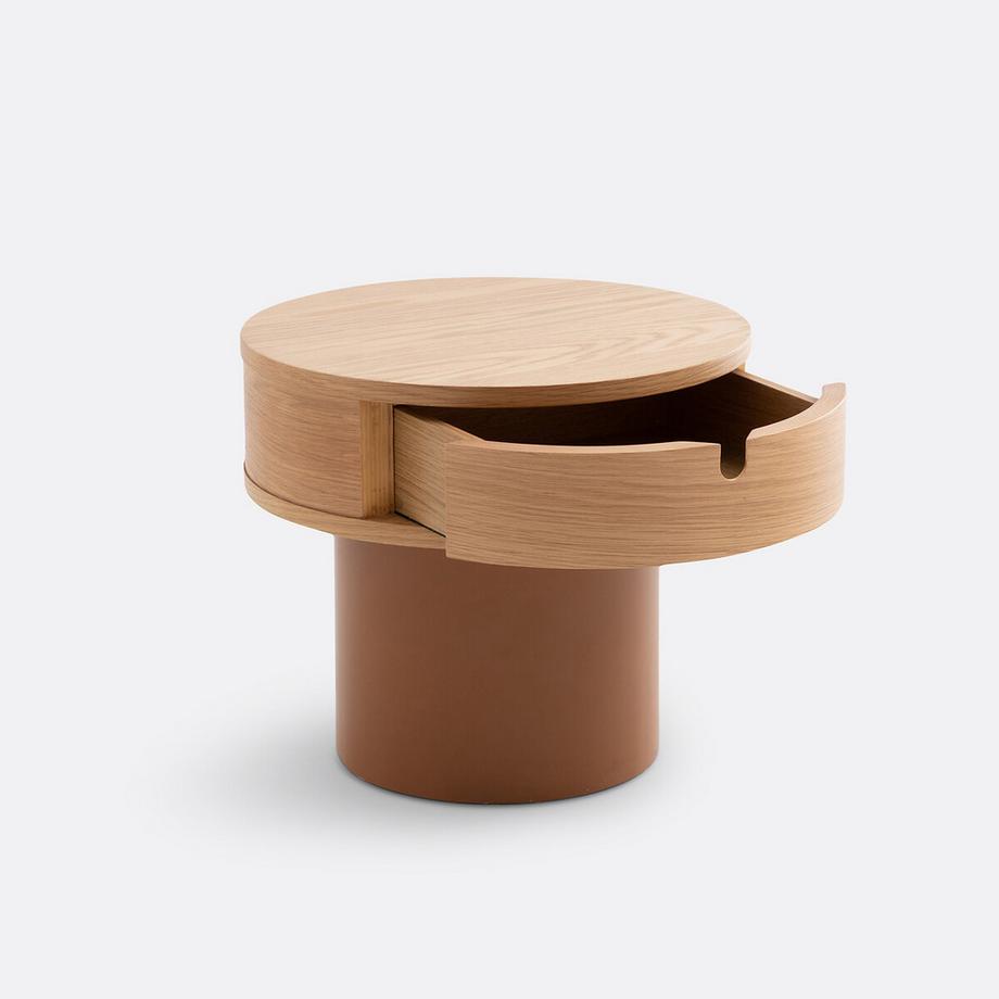 La Redoute Intérieurs Nachttisch Tamita mit lackiertem Fuss und 1 Schublade  