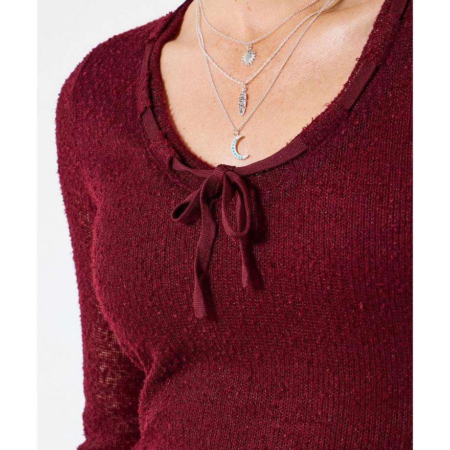 Joe Browns Tunika Zipfelsaum Ausgestellte Ärmel Bindekragen  