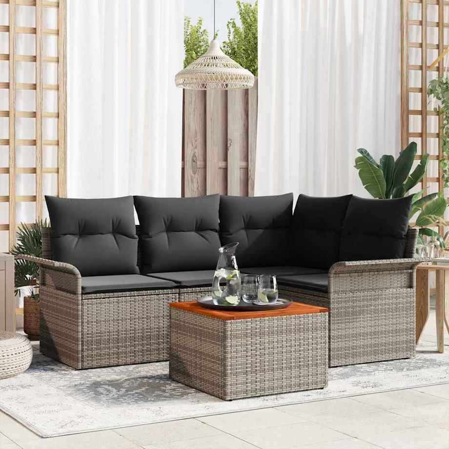 VidaXL Canapé de jardin poly rattan  