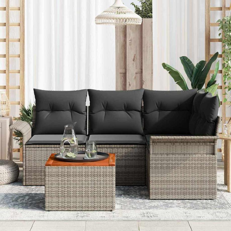 VidaXL Canapé de jardin poly rattan  