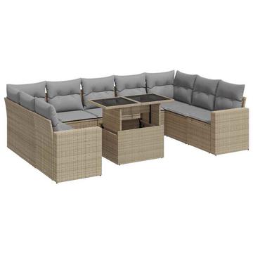 Gartensofa set poly-rattan