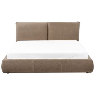 Beliani Lit avec sommier en Bouclé Moderne VINAY  