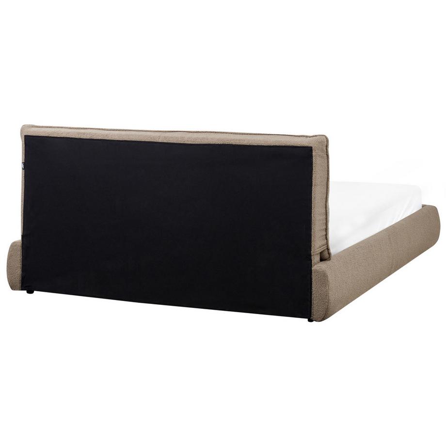 Beliani Lit avec sommier en Bouclé  VINAY  