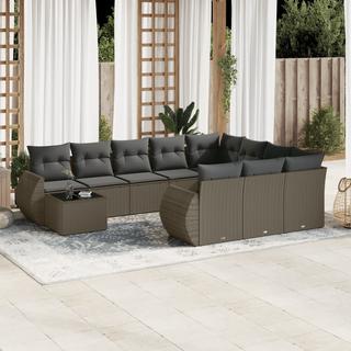 VidaXL set divano da giardino Polirattan  