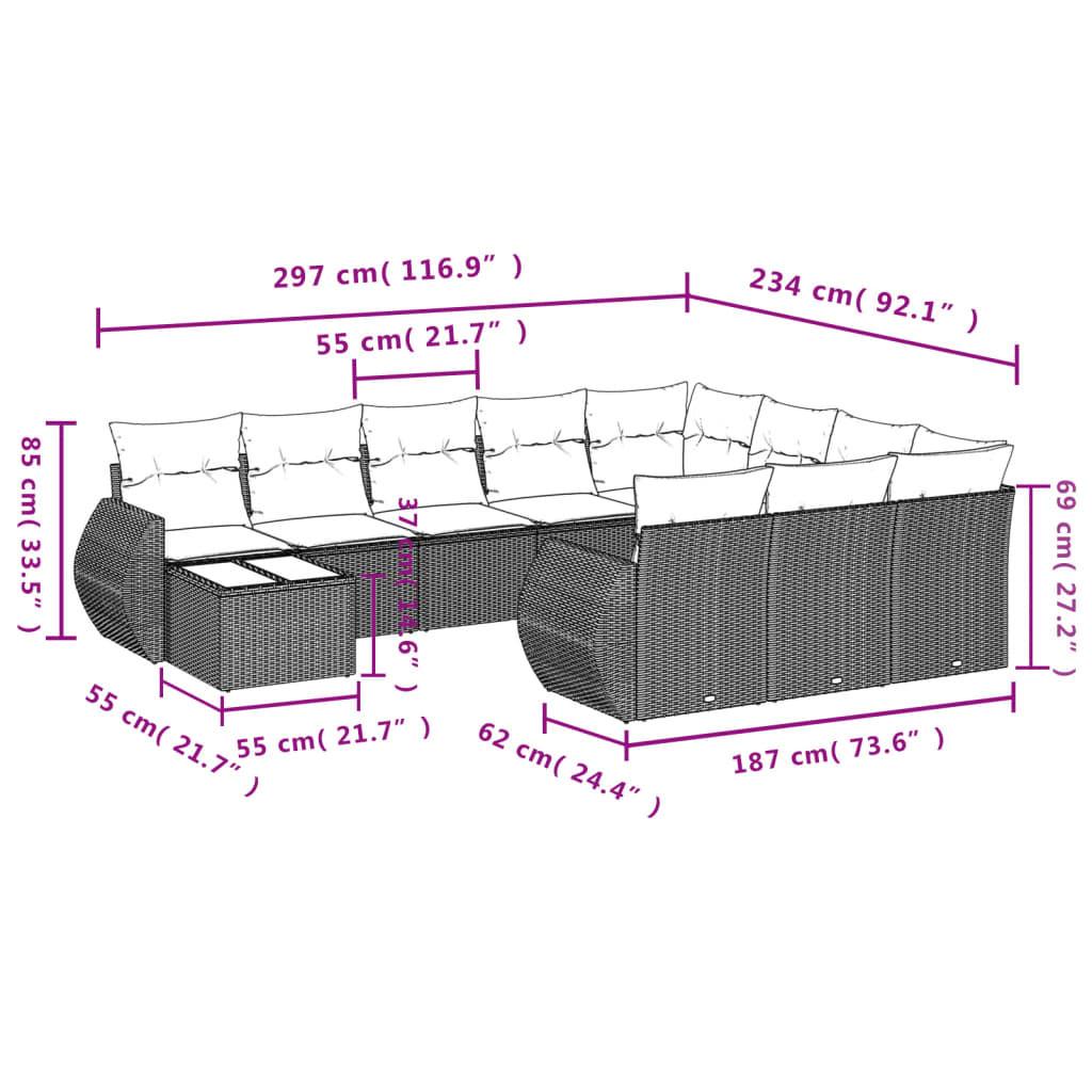 VidaXL Garten sofagarnitur poly-rattan  