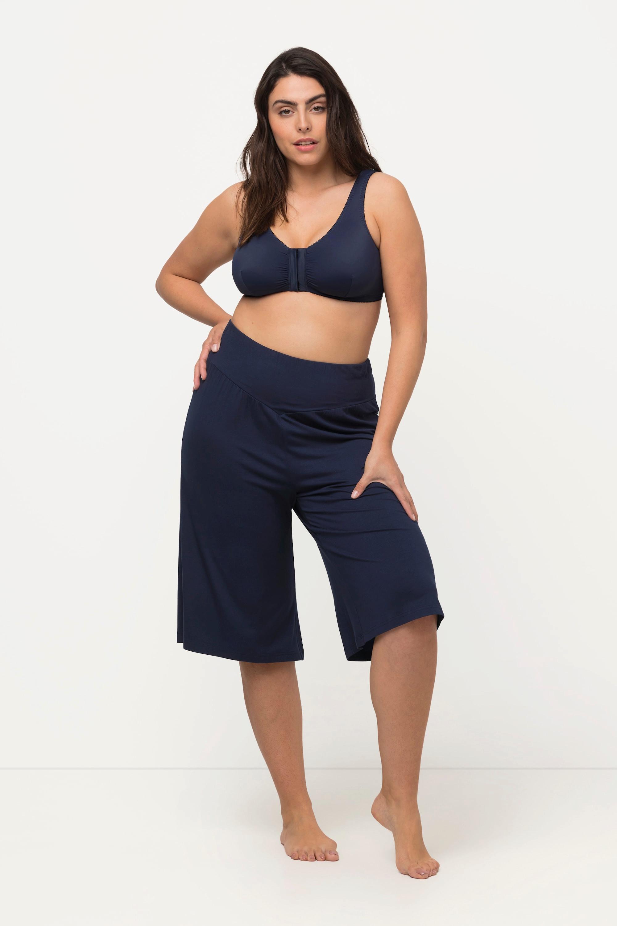 Ulla Popken Bermuda Gamba Larga Dritta Vita Elastica  