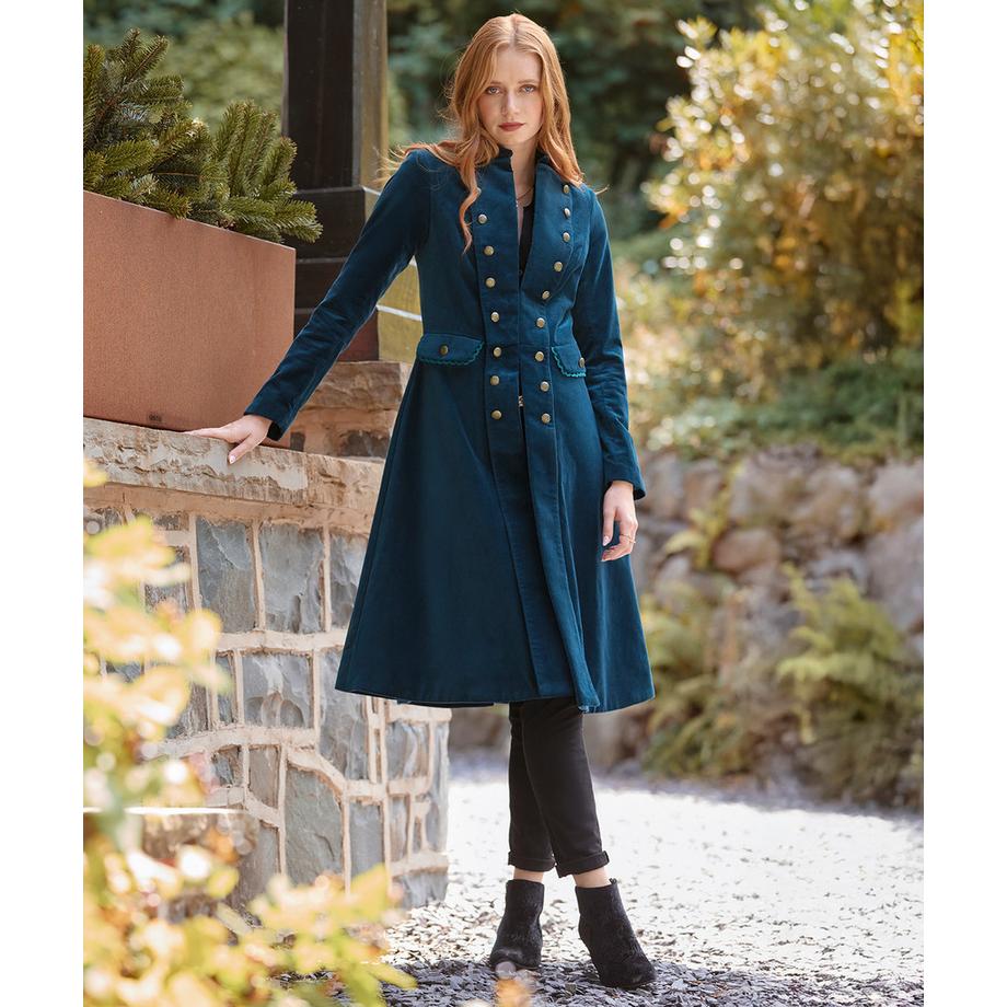 Joe Browns Langer Moleskin Military Stil Mantel  