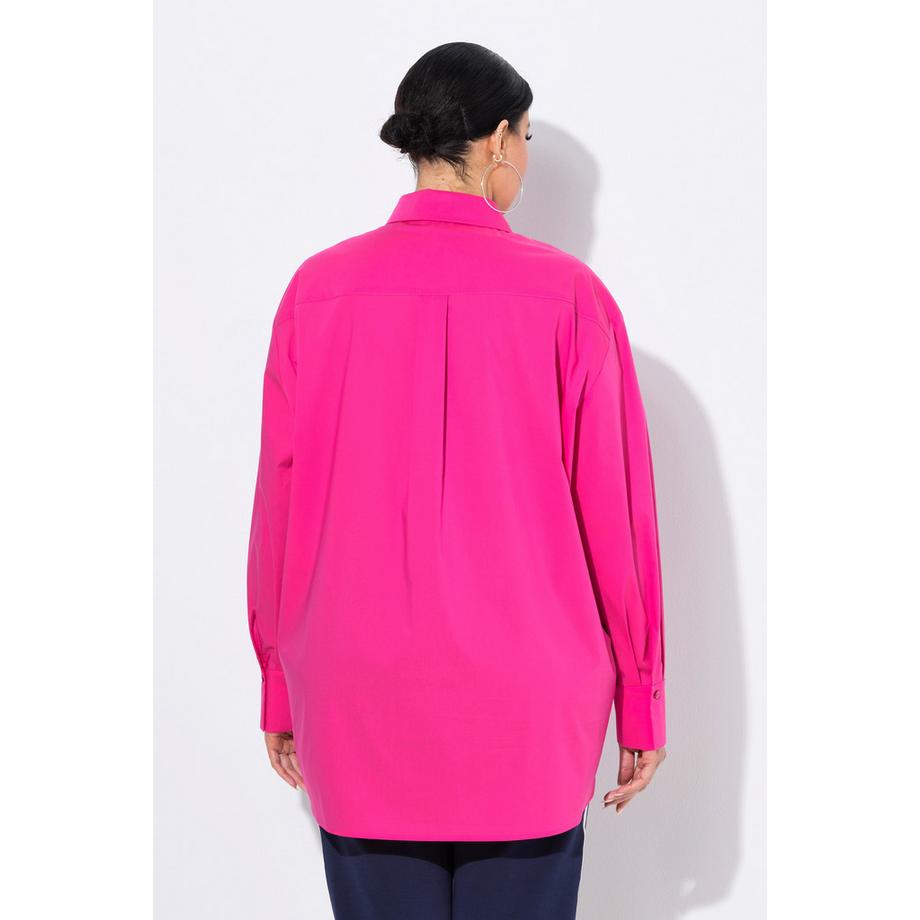 Ulla Popken Chemisier Oversize Manches Longues Boutons Nacre  