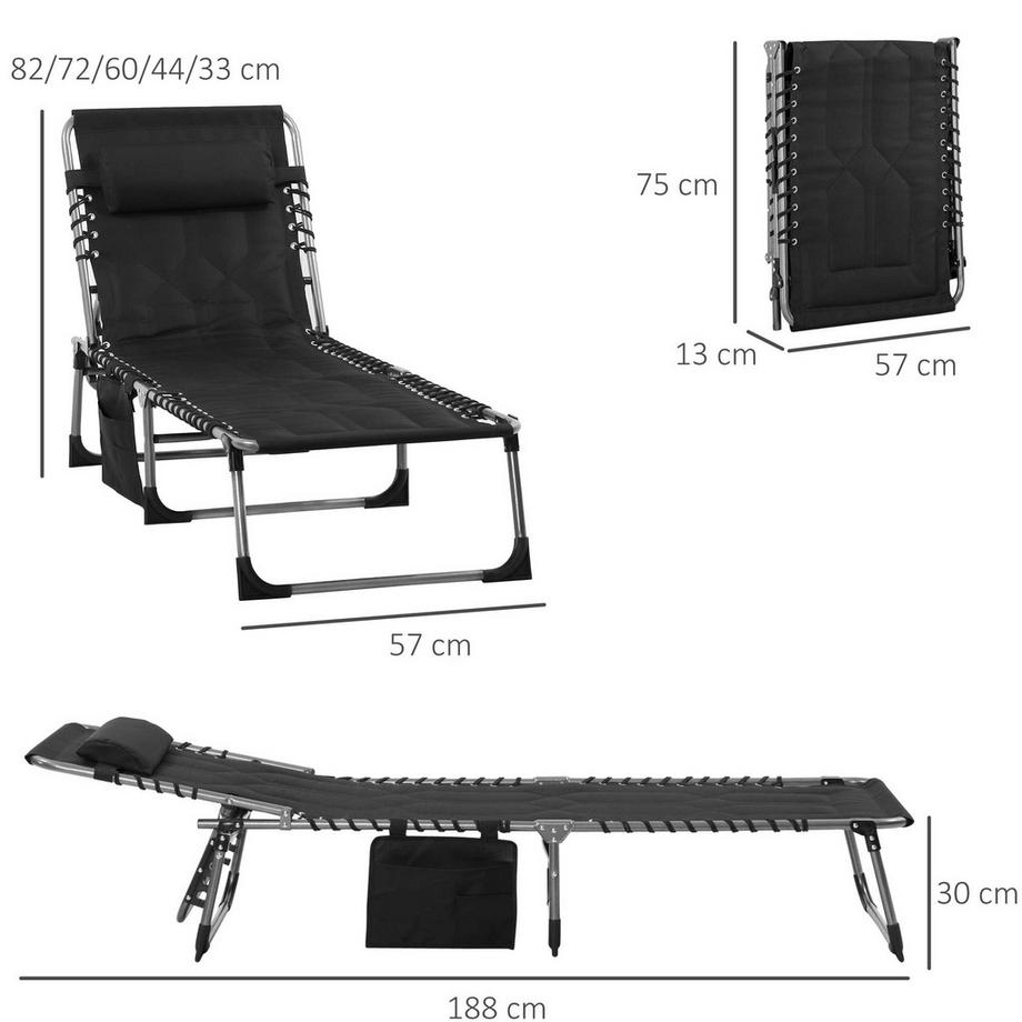 Outsunny Chaise longue  