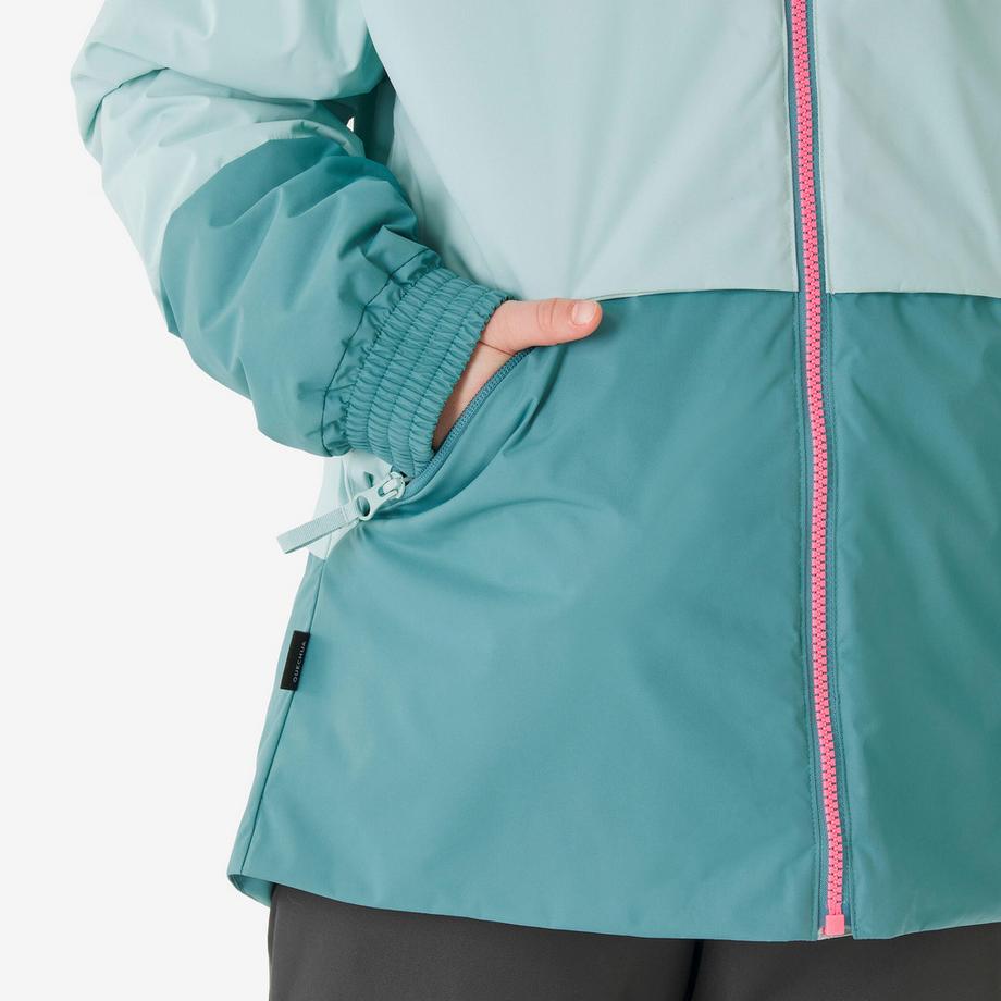 QUECHUA  Veste de ski chaude fille 5-15 ANS, SKI100 turquoise 