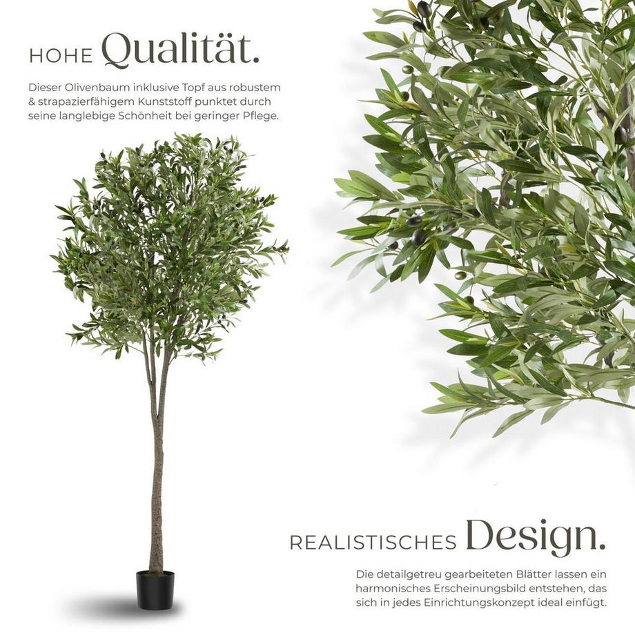 Tectake Olivier artificiel OLEAND design très réaliste  