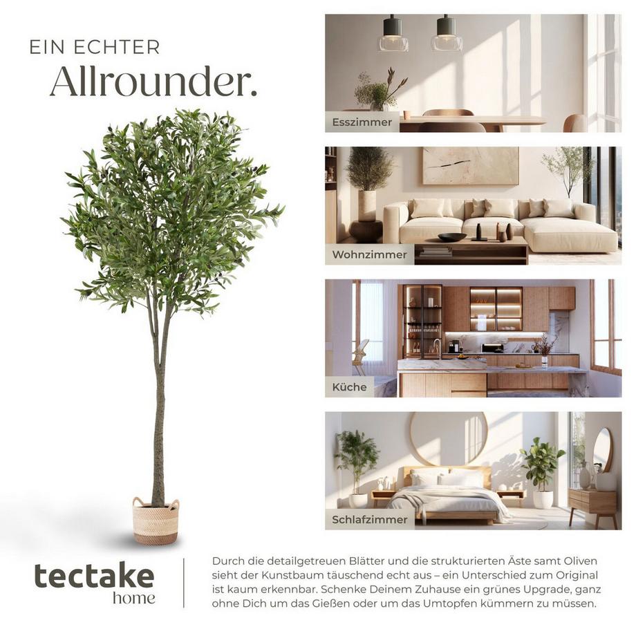 Tectake Olivier artificiel OLEAND design très réaliste  