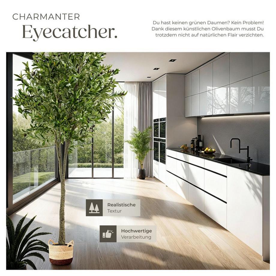 Tectake Olivier artificiel OLEAND design très réaliste  