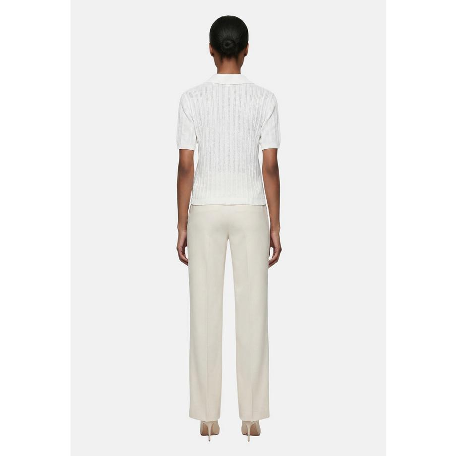 Roberta Rossi Cardigan tricoté à manches courtes avec col  