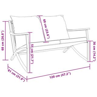 VidaXL Banc de jardin acier  