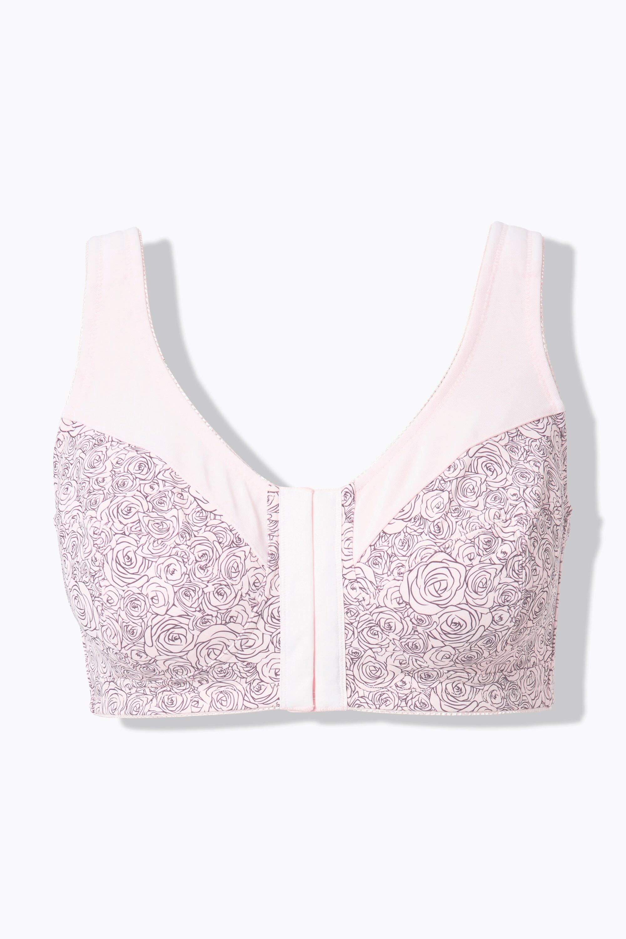 Ulla Popken Reggiseno sostenitivo senza ferretto chiusura anteriore coppa C D  