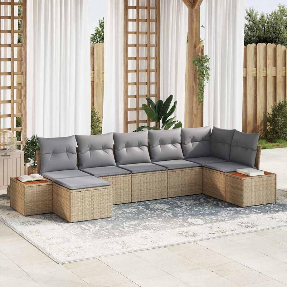 VidaXL Canapé de jardin poly rattan  