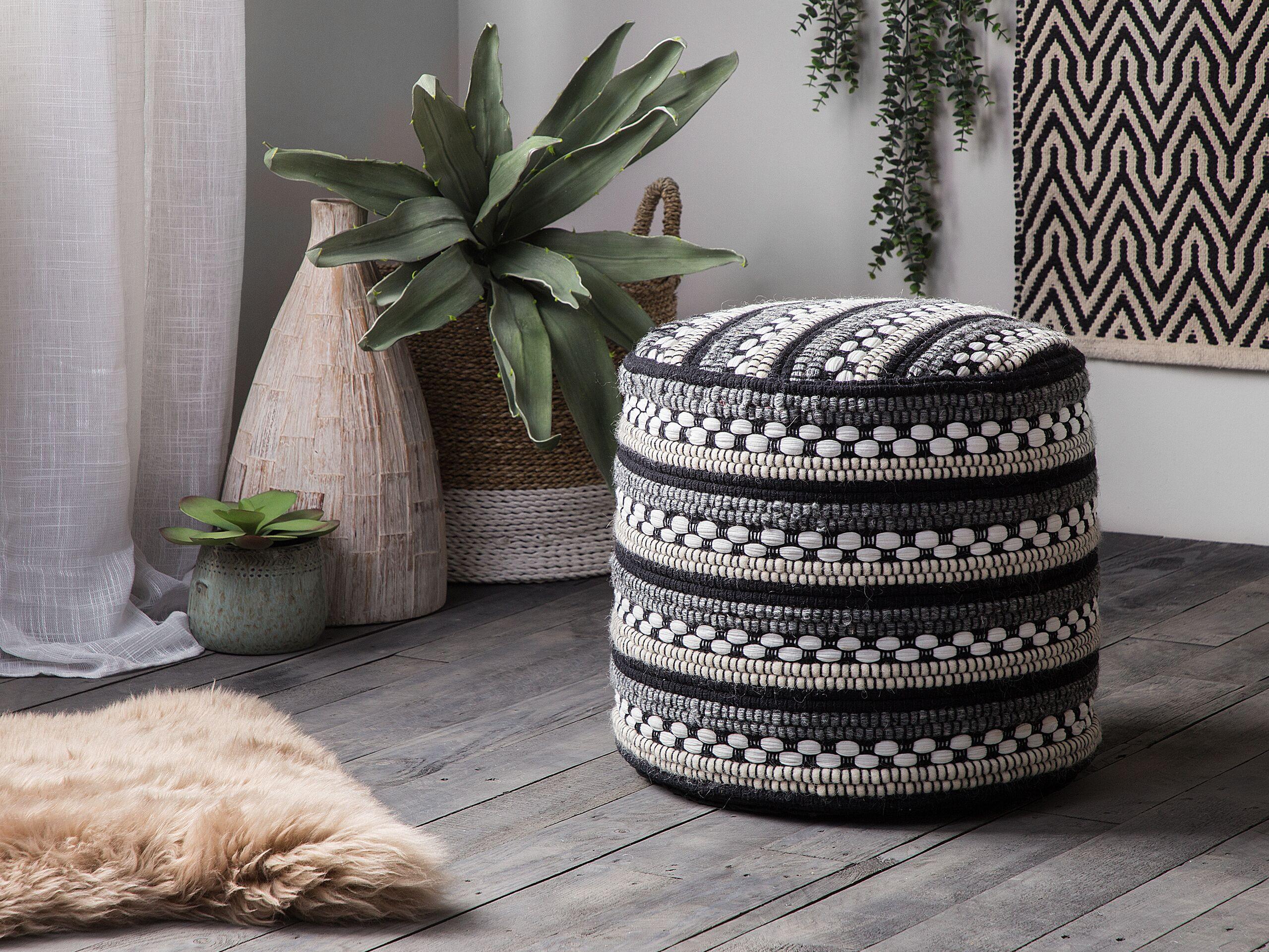 Beliani Pouf en Cotone Boho GUNTUR  