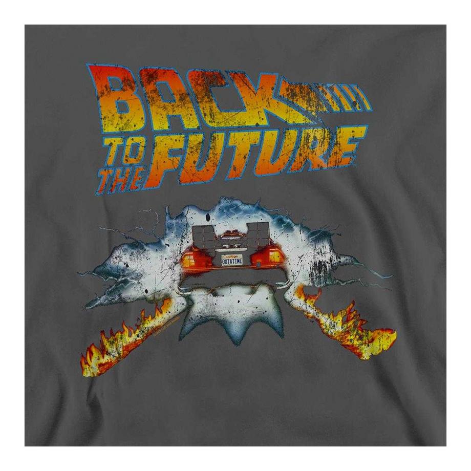 Back To The Future T-Shirt Manches Longues avec Motif Delorean  