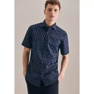 Oxfordhemd Shaped Fit Kurzarm Druck
