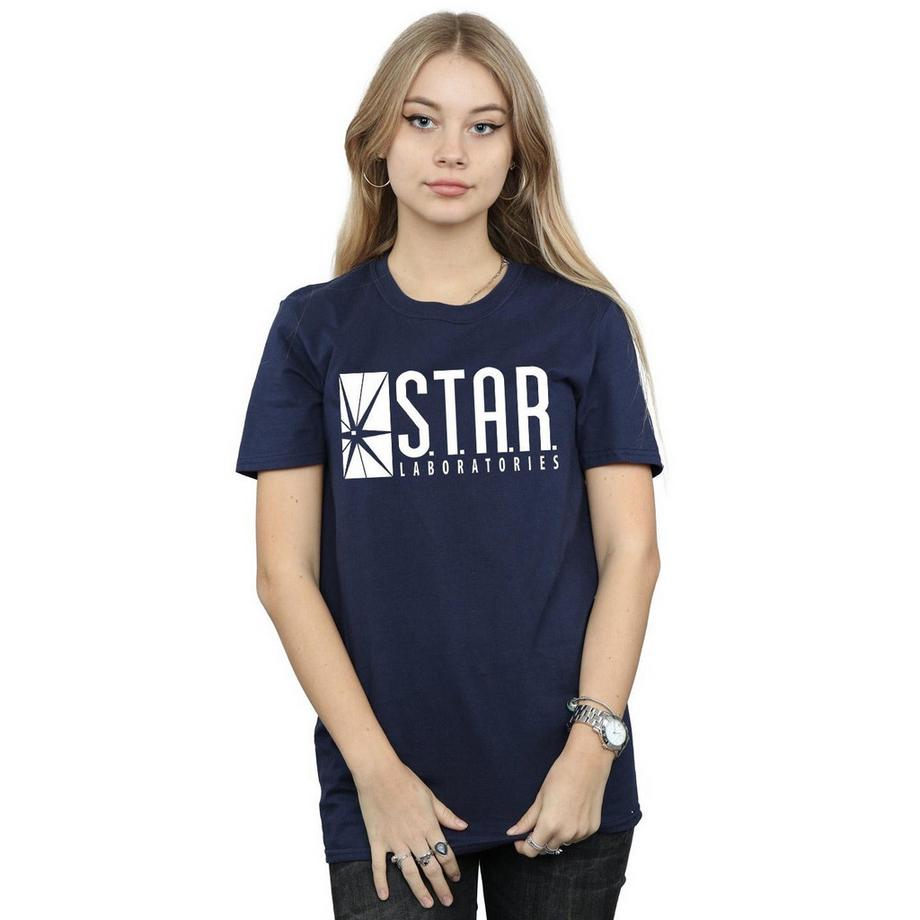 DC COMICS STAR Labs Bedrucktes Boyfriend T-Shirt  