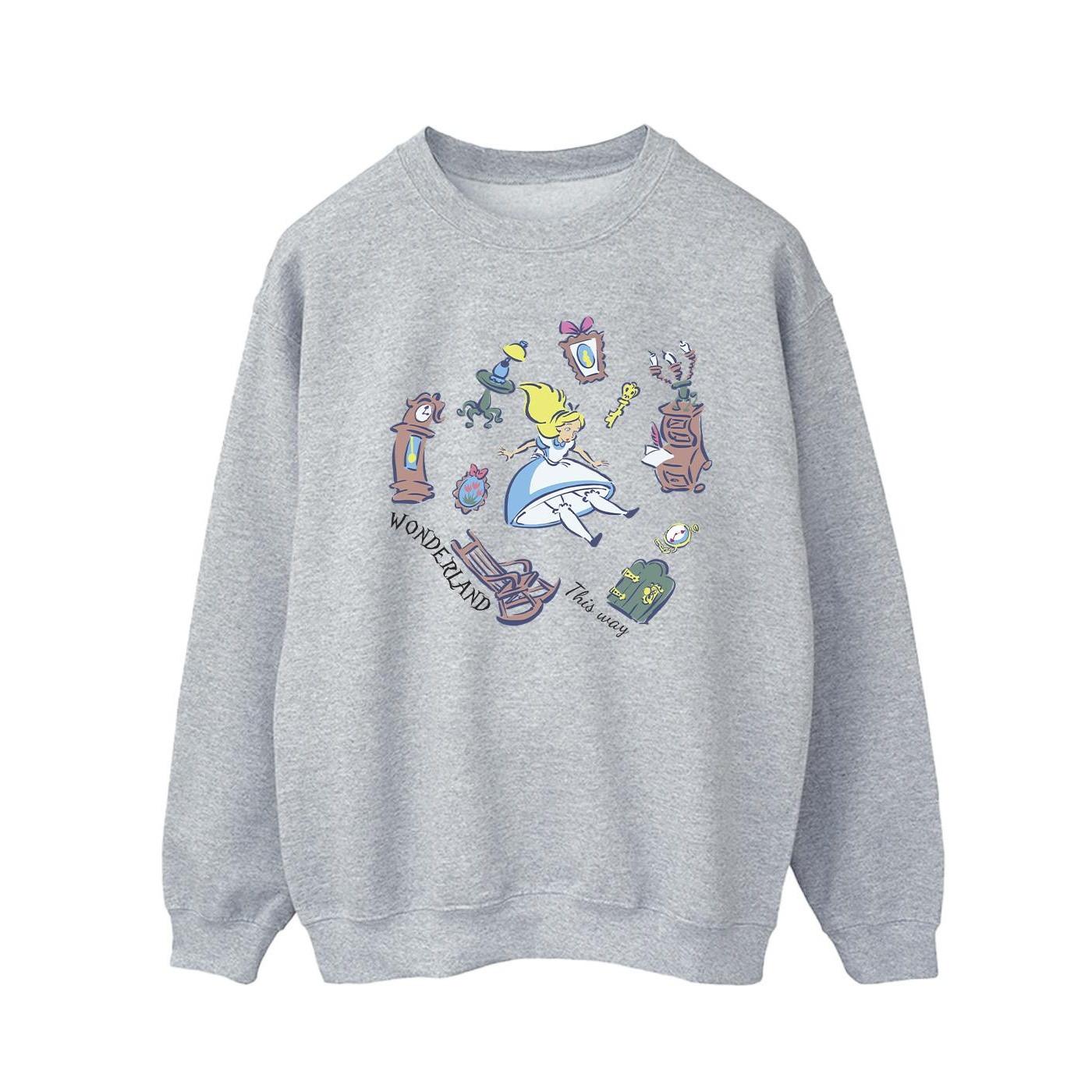 Disney  Alice In Wonderland Falling Sweatshirt 