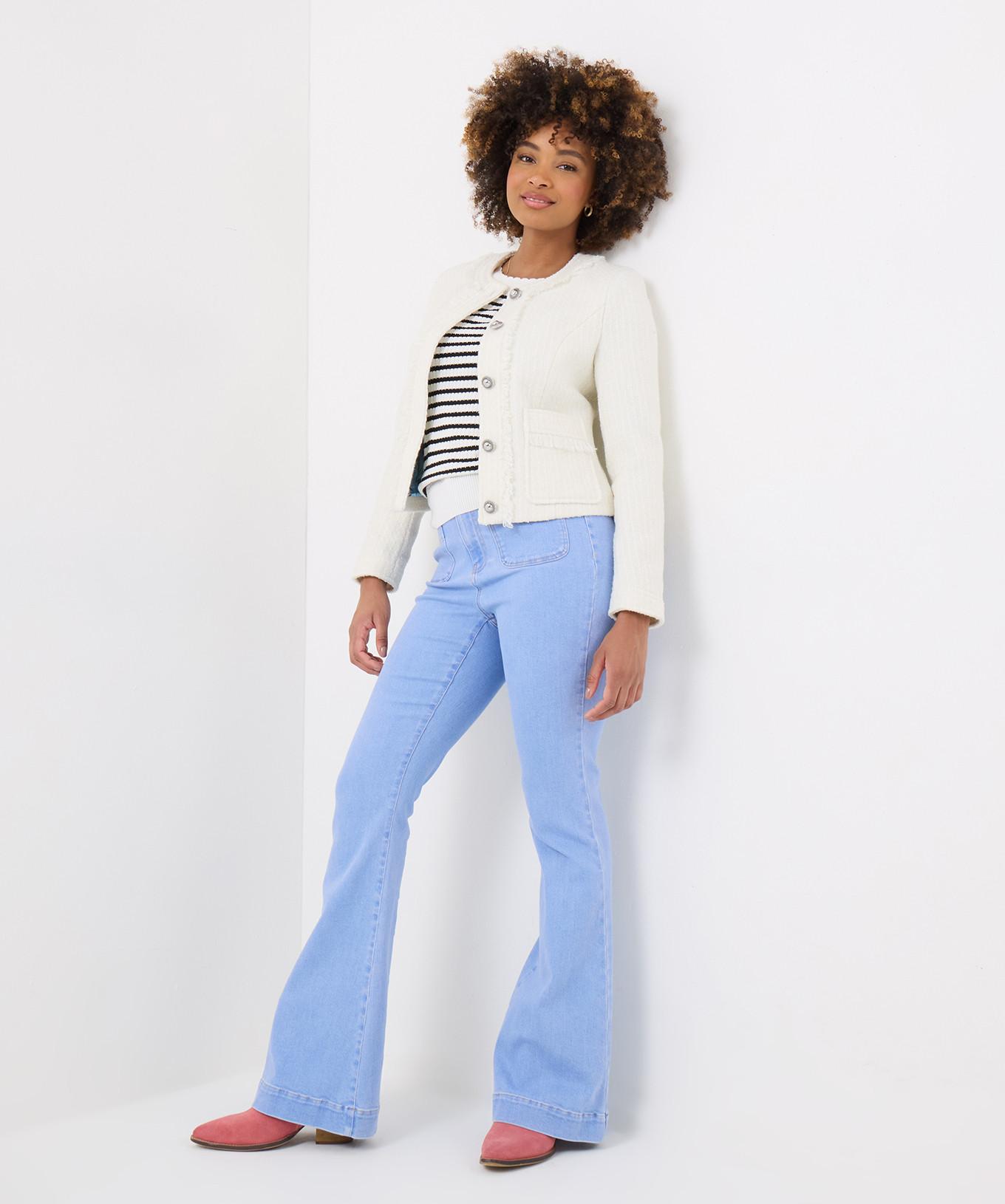 Joe Browns Giacca Tweed Senza Collo Frange  