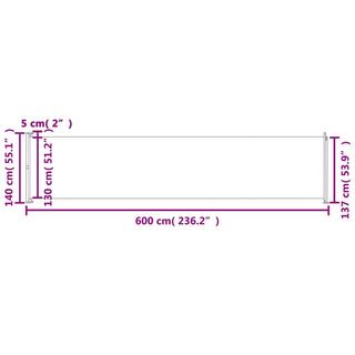 VidaXL Seitenmarkise  