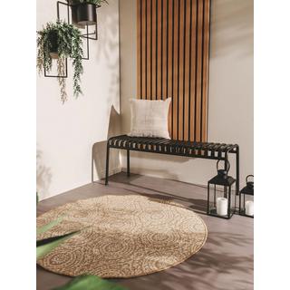 Benuta In- & Outdoor-Teppich rund Cleo CreamBeige  