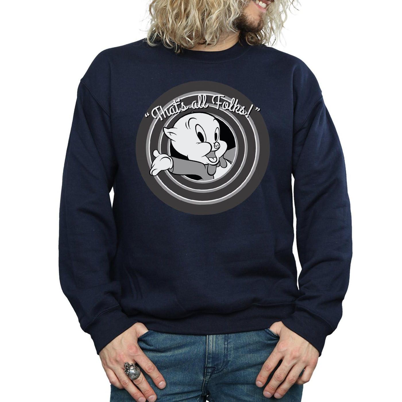LOONEY TUNES That's All Folks Porky Pig Sweatshirt  