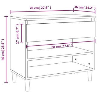 VidaXL Armoire à chaussures bois d'ingénierie  