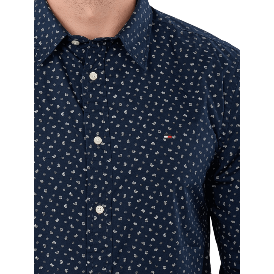 TOMMY HILFIGER  Flex Poplin Shirt Allover Print 