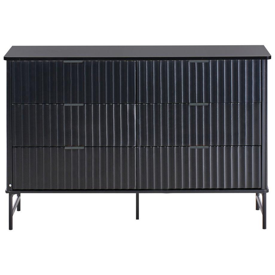 Beliani Kommode mit 6 Schubladen aus MDF-Platte Modern GLASTONBURY  