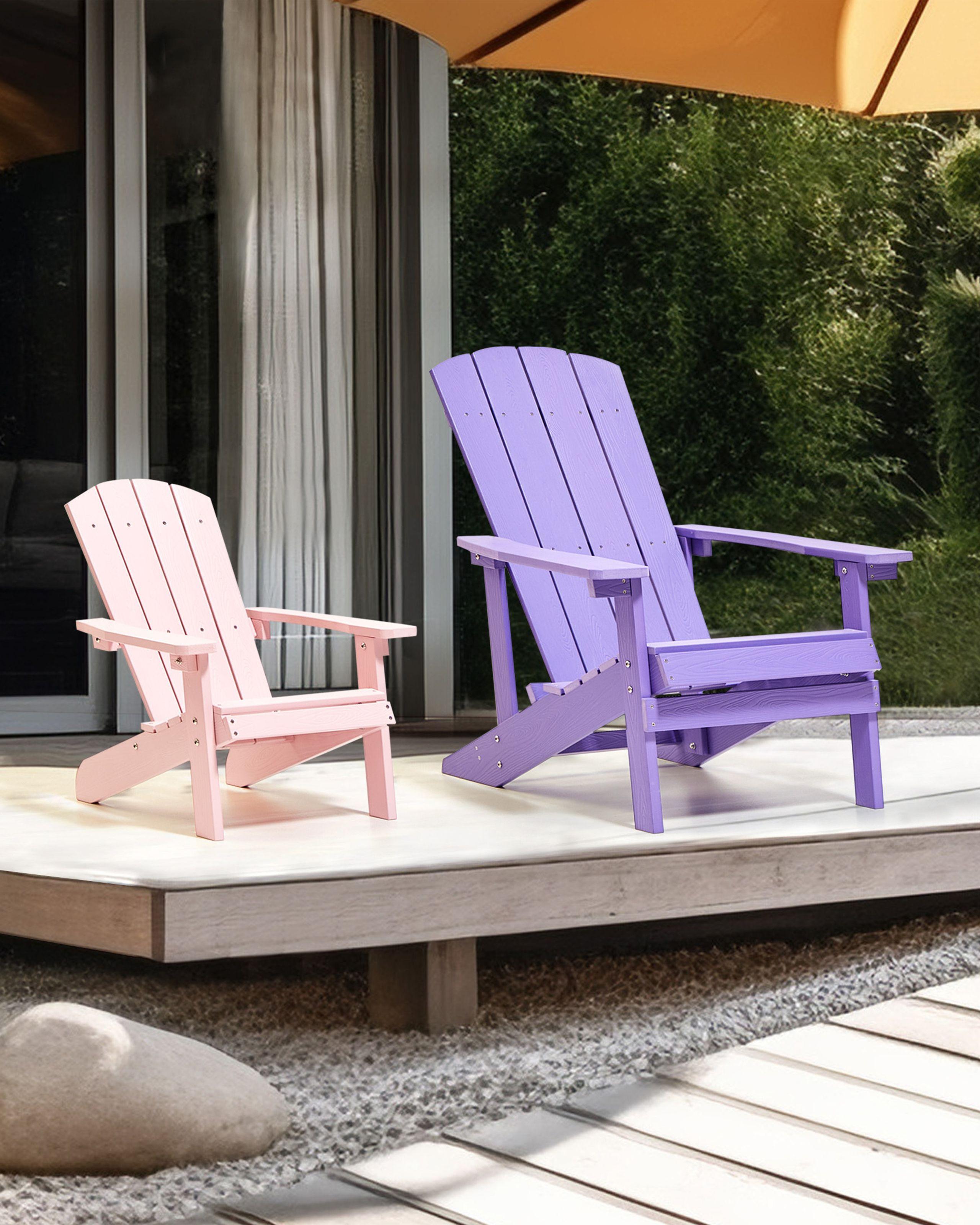 Beliani Sedia da giardino en Legno plastico Retrò ADIRONDACK  