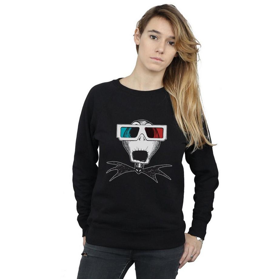 Disney Nightmare Before Christmas Jack Skellington 3D Brille Sweatshirt  