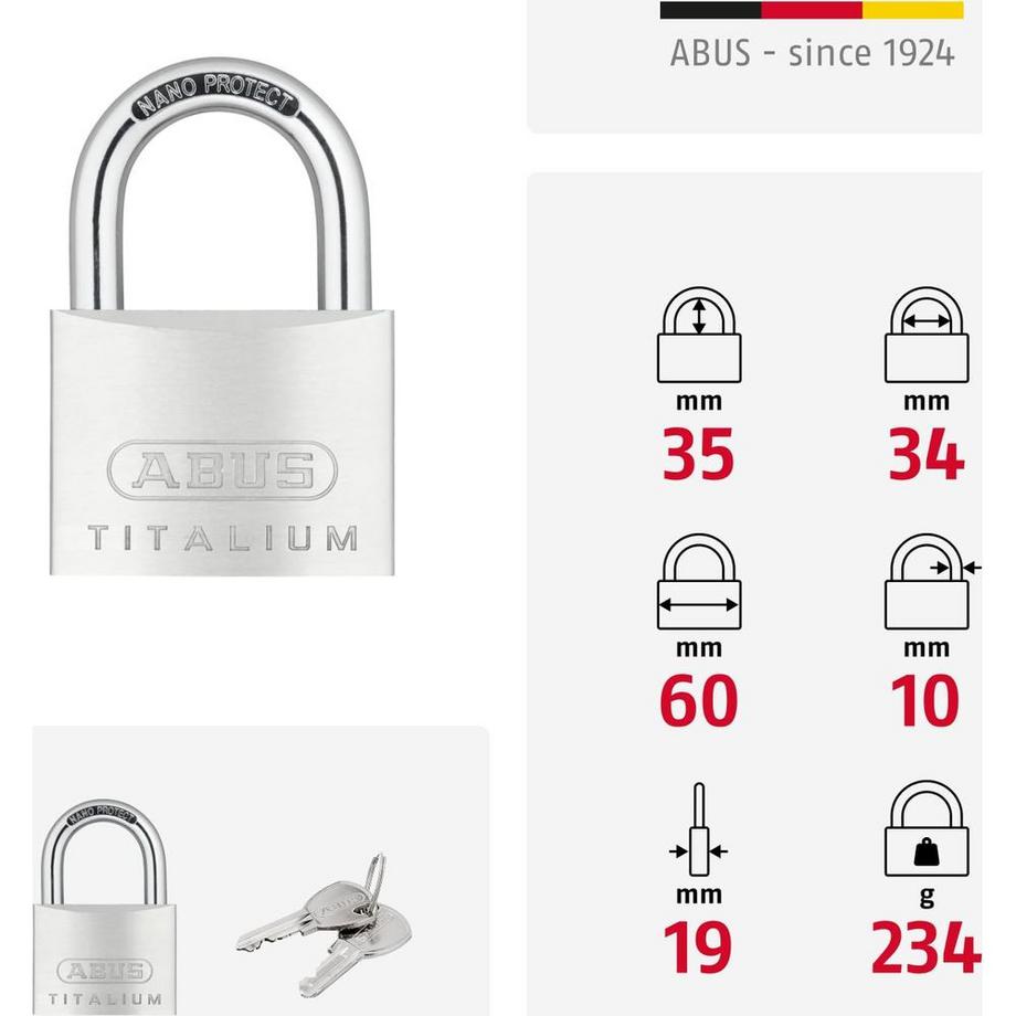 Abus  cadenas à clé 64TI SB 