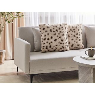 Beliani Lot de 2 coussins décoratifs en Fourrure synthétique Traditionnel KASRA  