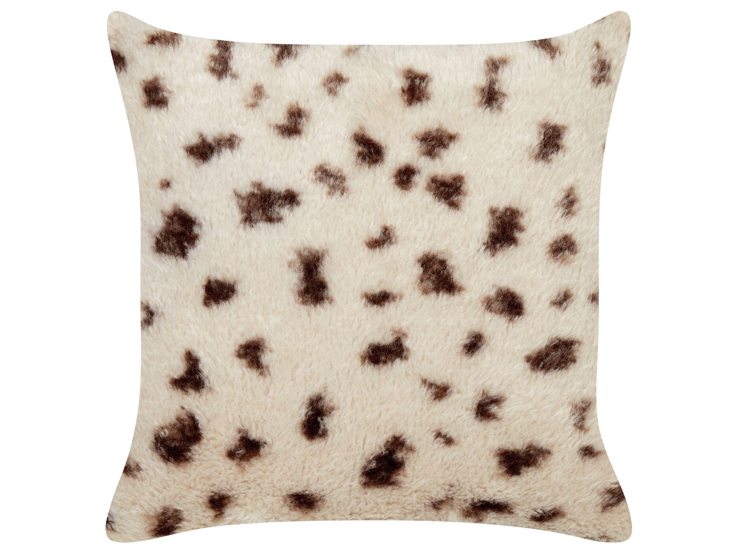 Beliani Lot de 2 coussins décoratifs en Fourrure synthétique Traditionnel KASRA  