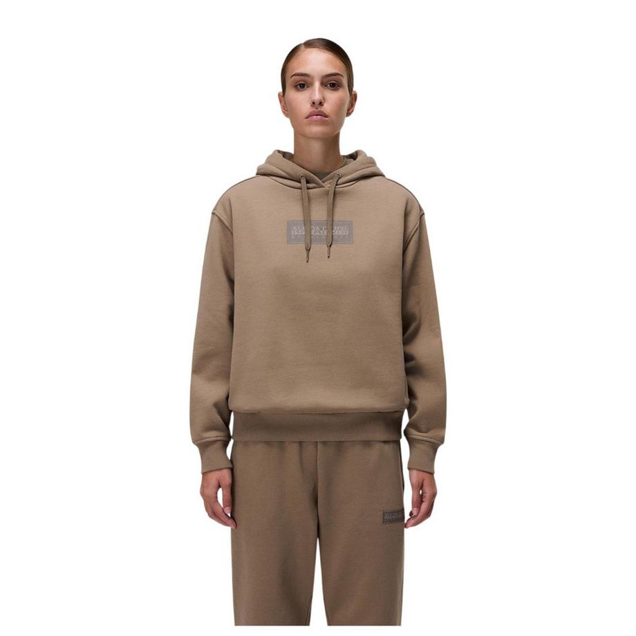 NAPAPIJRI Sweat à capuche en mélange coton avec logo rectangulaire  
