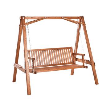 Dondolo da giardino en Legno di larice Rustico FICARELLA